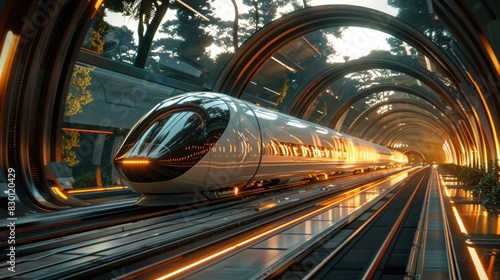 Futuristic HighSpeed Train in Natural Lighting A Leap in Modern Transportation Inmotion