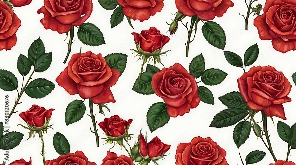 four light pink roses with green leaves on a white background. four light pink roses with green leaves on a white background.