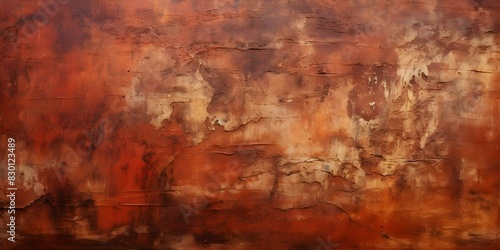 Weathered and Worn Aged Red Grunge Texture. Concept Red Texture, Aged Grunge, Weathered Look photo