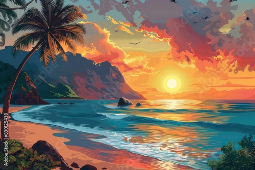 Seascape at Sunset © Adobe Contributor
