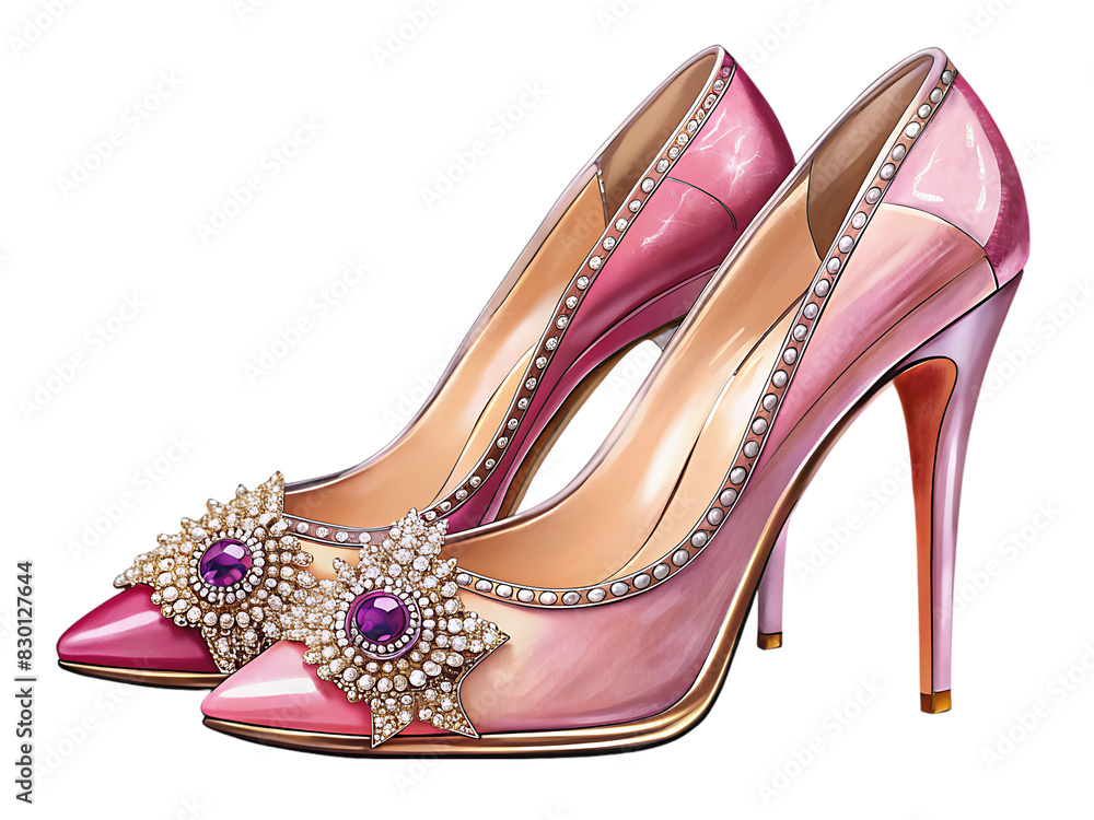 Fototapeta premium Fashionable high heel shoes