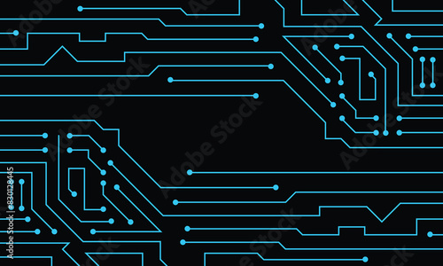 Smart computer circuit body technology line art digital networking background