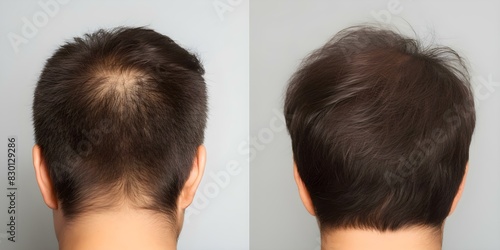 Before and after photos of antihair loss treatments and hair transplant. Concept Hair Loss Treatments, Before and After, Hair Transplant, Transformation Images