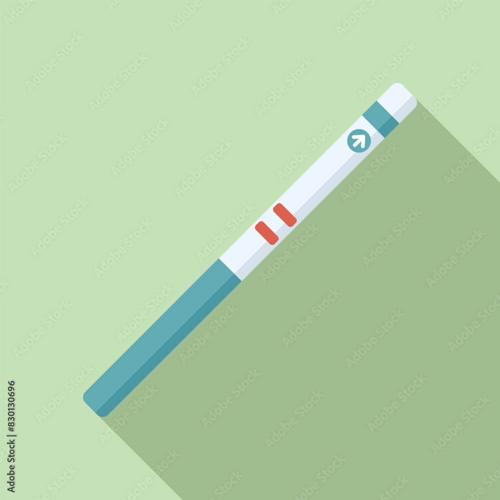 Flat design vector illustration of a positive pregnancy test with two visible red lines Flat design vector illustration of a positive pregnancy test with two visible red lines