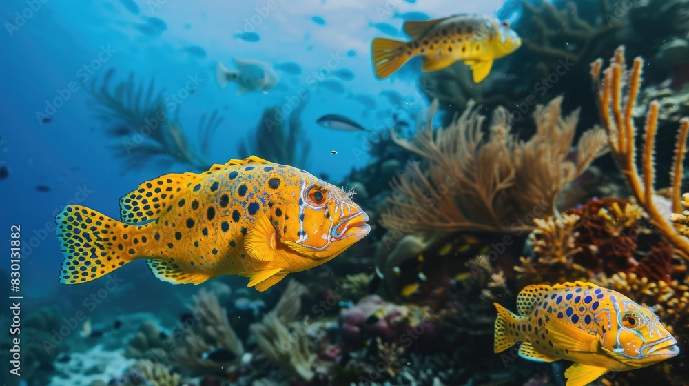 Boxfish habitat on a Bonaire reef Boxfish habitat on a Bonaire reef