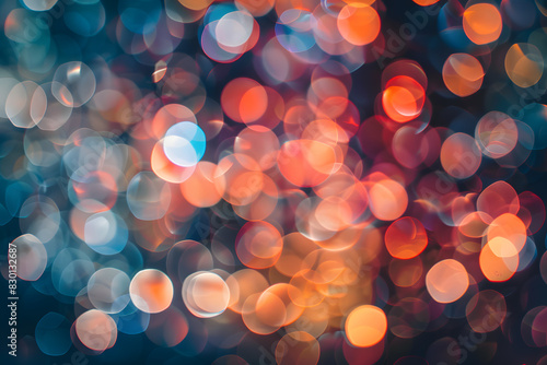  mesmerizing bokeh effect with defocused lights in various colors, creating an abstract and vibrant background