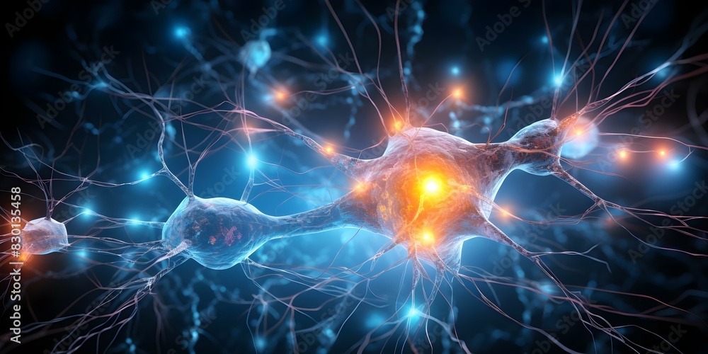 Vividly describes the brains neural pathways and cognitive processes through electrical signals. Concept Neural Pathways, Electrical Signals, Cognitive Processes