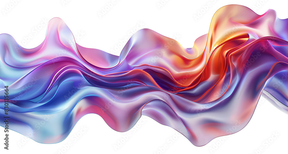3d abstract gradient wave shape isolated on transparent background, Futuristic modern 3d abstract gradient wave shape isolated on transparent background, Futuristic modern