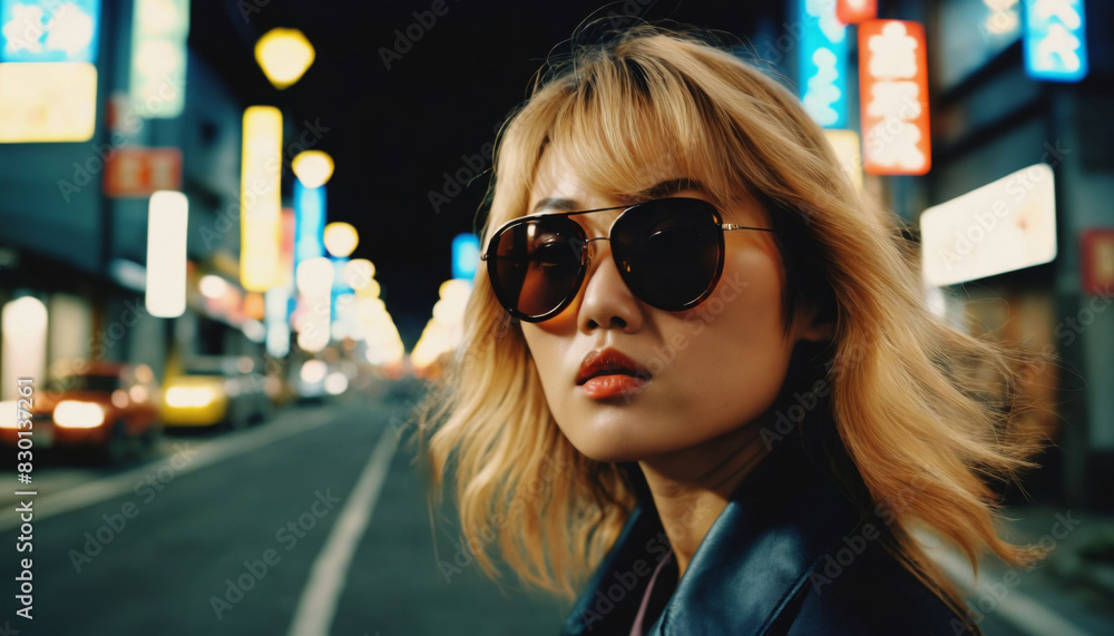 photo of beautiful asian woman in yellow outfit at asian street night market , generative AI photo of beautiful asian woman in yellow outfit at asian street night market , generative AI