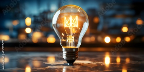 Revolutionary Light Bulb Technology: Combining Creativity and Functionality. Concept Lighting Design, Energy Efficiency, Innovative Technology, Creative Solutions, Sustainable Living photo