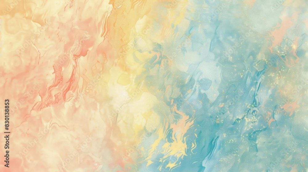Intricate spring background with yellow blue coral marbling glittering accents and textures wallpaper Intricate spring background with yellow blue coral marbling glittering accents and textures wallpaper