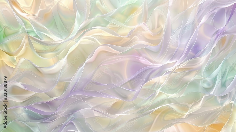 Fototapeta premium Elegant spring design with lavender mint yellow mosaic shimmering highlights and textures wallpaper