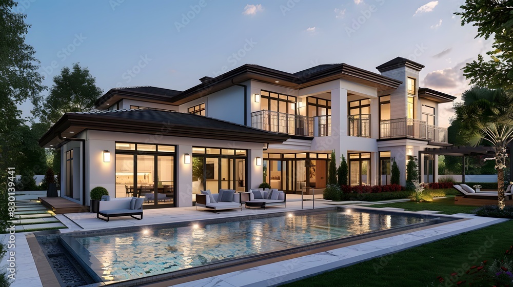 Modern house with pool