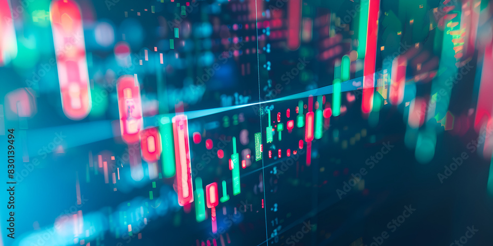 Dynamic Stock Market Graphs | Financial Data Visualization in High-Tech Display Dynamic Stock Market Graphs | Financial Data Visualization in High-Tech Display