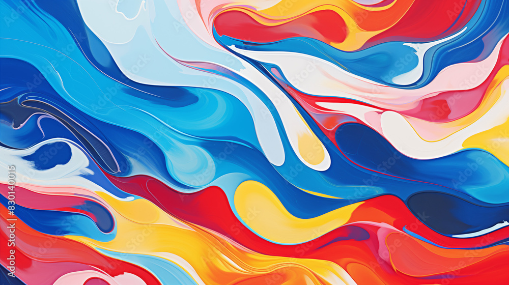 Abstract Image, Watercolor Oil Painting, Waves and Strokes, Pattern Style Texture, Wallpaper, Background, Cell Phone and Smartphone Cover, Computer Screen, Cell Phone and Smartphone Screen, 16:9 Forma