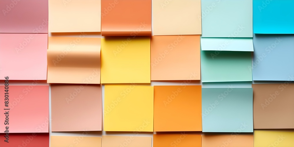 Colorful blank sticky notes from above with clean surface and copy space. Concept Colorful, Blank, Sticky Notes, Clean Surface, Copy Space Colorful blank sticky notes from above with clean surface and copy space. Concept Colorful, Blank, Sticky Notes, Clean Surface, Copy Space
