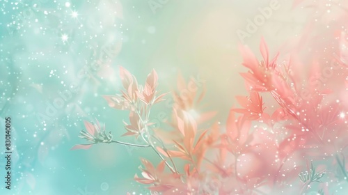 Abstract background with pastel blue coral and green gradient transitions wallpaper