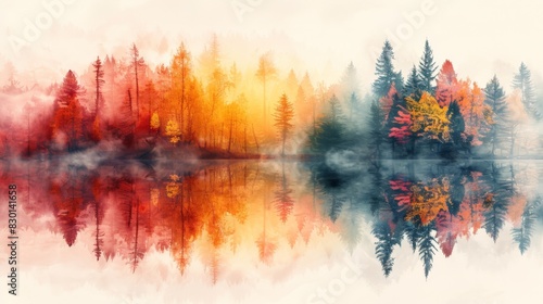 Pastel Whispers: A Double Exposure Forest Fantasy