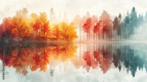 Pastel Whispers: A Double Exposure Forest Fantasy