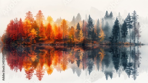Pastel Whispers: A Double Exposure Forest Fantasy