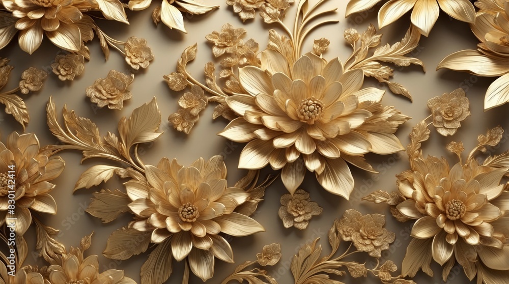 Ornate gold texture, Japanese floral patterns Ornate gold texture, Japanese floral patterns