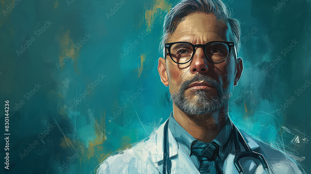 © Alex - Minimalist art portrait of a doctor