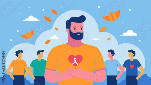 A fundraising event to raise awareness and funds for mens mental health support specifically focused on body image and its impact on mental health.. Vector illustration