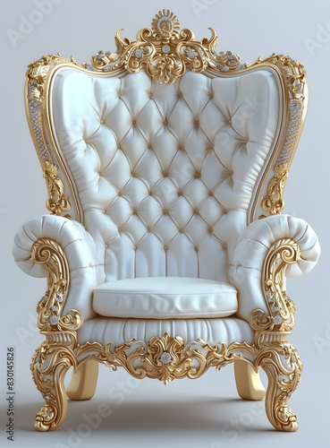 Luxury golden throne photo