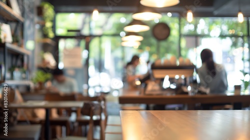  blur background of coffee shop