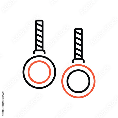Gymnastic Rings vector icon