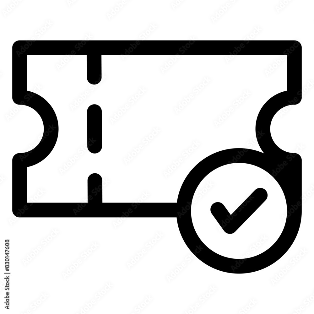 ticket line icon vector illustration isolated on white background ticket line icon vector illustration isolated on white background