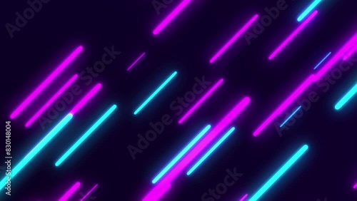 Neon lights effect background. Abstract background, 4K video seamless pattern looping