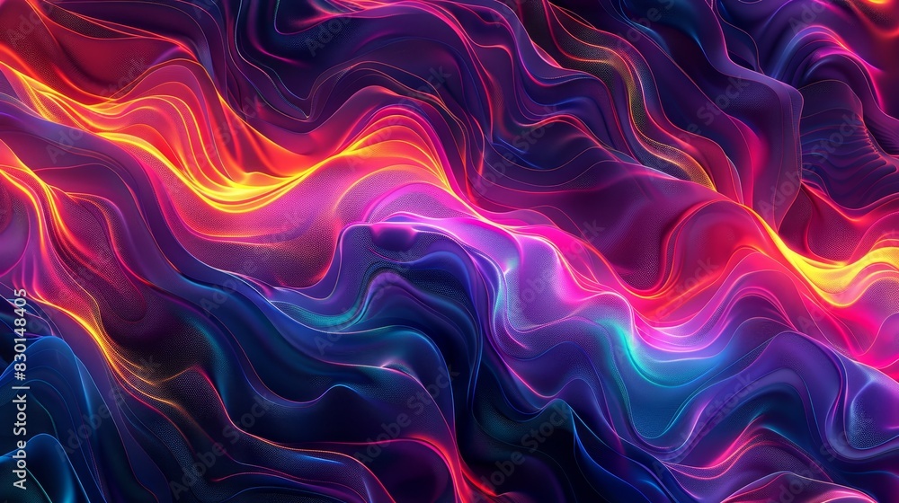 Undulating psychedelic waves with vibrant hues, focus on, dynamic energy, realistic, Silhouette, modern art backdrop Undulating psychedelic waves with vibrant hues, focus on, dynamic energy, realistic, Silhouette, modern art backdrop