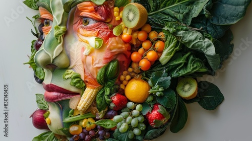face made of food portrait