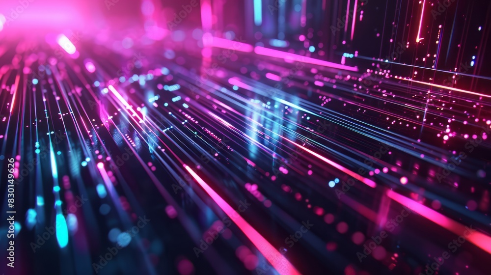 Future technology line background and light effect, cyberpunk style background material with a sense of technology Future technology line background and light effect, cyberpunk style background material with a sense of technology