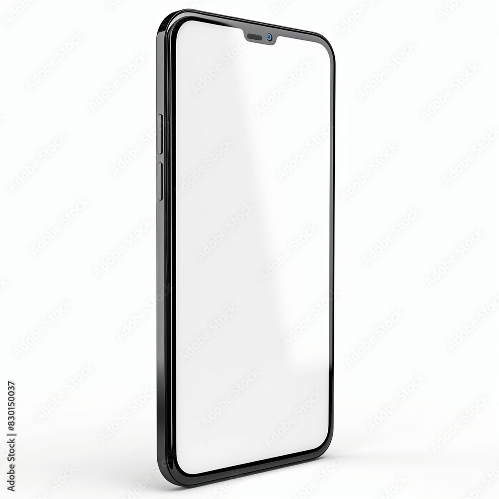 A mobile phone with a white surface as a mockup A mobile phone with a white surface as a mockup