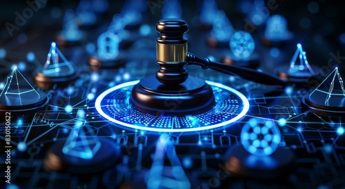 Legal concept with a digital compliance focus in the business technology sector