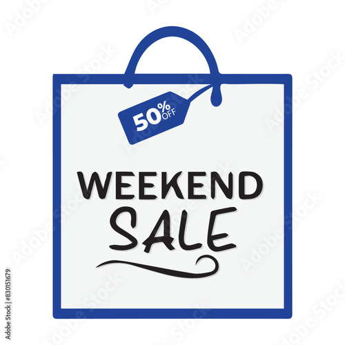 weekend sale banner , weekend sale 50%off 