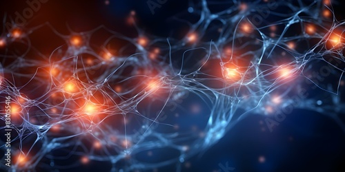 Neural networks in the brain form a complex web of connections. Concept Brain Neural Networks, Complex Connections, Web of Neurons, Cognitive Functions, Brain Mapping