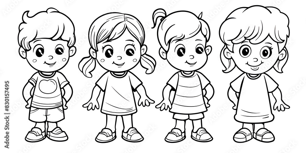 Cute Cartoon Kids | Adorable Children Illustration Cute Cartoon Kids | Adorable Children Illustration