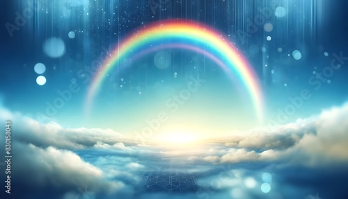 Sky Landscape with Rainbow