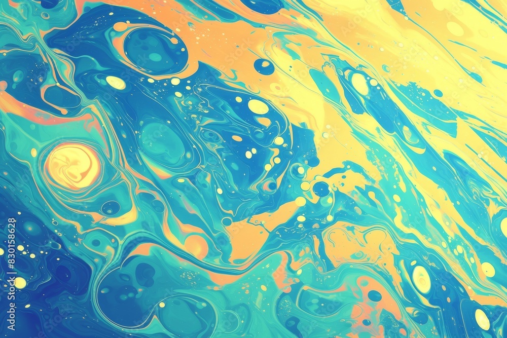 Fototapeta premium Abstract liquid elements for digital art