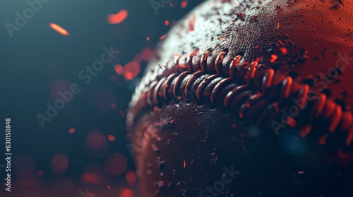 Baseball ball illustation generated by ai photo