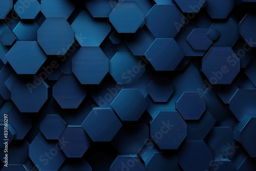 A blue background with many hexagons