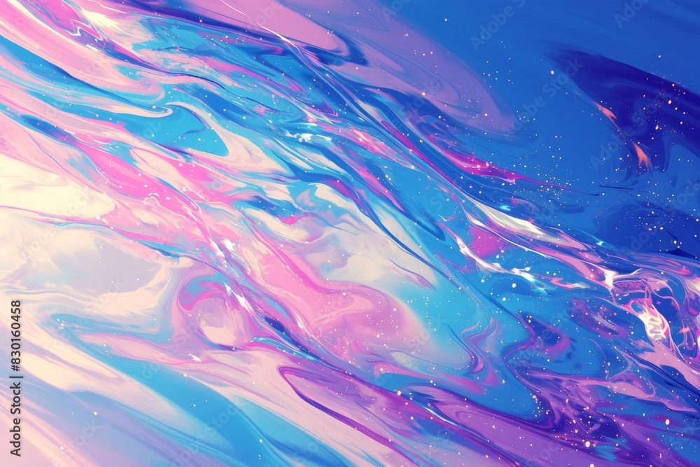 Fototapeta premium Vibrant fluid shapes for digital art