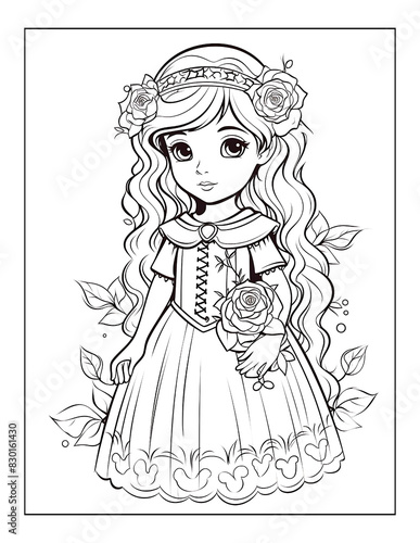 Elf Princess Coloring Pages for KDP Interior