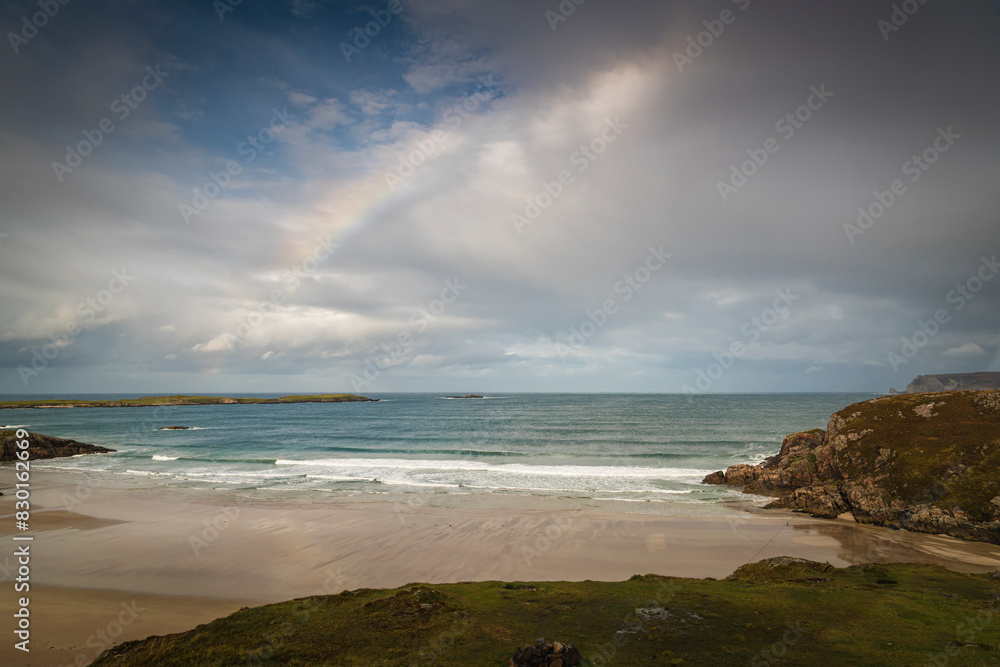 An autumnal HDR landscape image of Ceannabeinne beach near Durness in Sutherland on the north coast of Scotland. An autumnal HDR landscape image of Ceannabeinne beach near Durness in Sutherland on the north coast of Scotland.