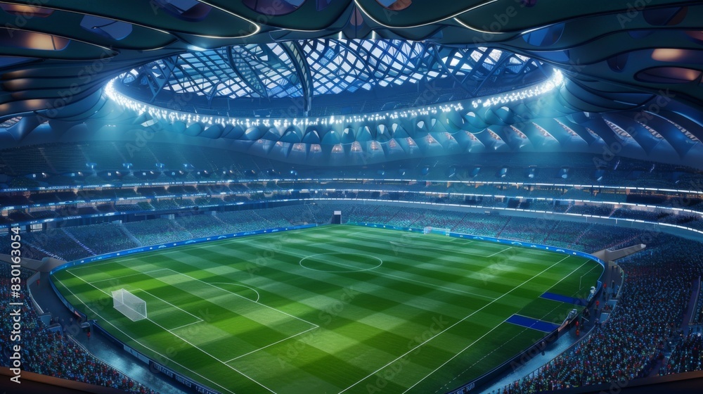 Soccer arena illustration generated by ai