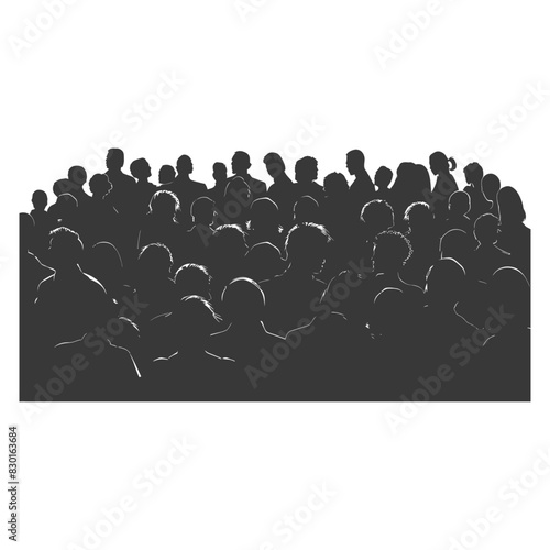 silhouette audience full body black color only