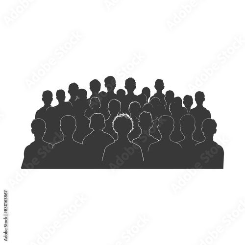 silhouette audience full body black color only